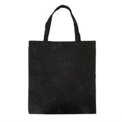 Tote bag coton noir 38x42cm - par 25