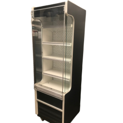 Vitrine positive d'occasion - Porte vitrée, sur roulettes, 4 étages, garantie 3 mois