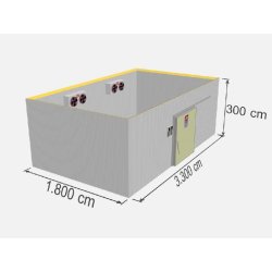 Chambre froide positive industrielle - TD CR-1782 - 1782 m3 - Isolation polyuréthane - Porte coulissante