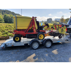 Plateau porte-engin abaissable TOHACO - Suspensions pneumatiques - 397x170 cm - PTAC 2700 Kg - 2 essieux freinés - Référence MA227/3917