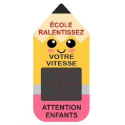 Radar pédagogique spécial école - Alimentation par éclairage public - Affichage rouge/vert - Batterie incluse garantie 1 an