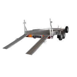 Remorque porte-engins BORO K-4027 - 2,7T, 5,75m, 2 essieux freinés - Châssis galvanisé