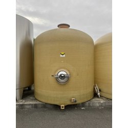 Cuve vetroresina 200 hl d'occasion - fond plat, niveau gradué, Ø 3000, hauteur 3200