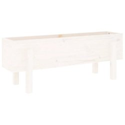 Helloshop26 - Lit surélevé de jardin 101 x 30 x 38 cm espace décoratif moderne en bois de pin blanc 02_0048497 - blanc Bois massif 3000235313248