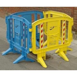 Barrière de chantier REPER - Urbaine polyvalente - Légère et personnalisable - L=1,25m - H=1m - Polypropylène - 7kg