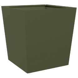 Helloshop26 - Jardinière bac lit surélevé plantes fleurs terrasse jardin olive 50 x 50 x 50 cm acier vert 02_0038702 - vert acier 3000217931521
