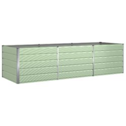 Helloshop26 - Jardinière moderne en acier galvanisé 195 x 100 x 45 cm design industriel pratique pour jardin terrasse en acier vert 02_0059289 - ver