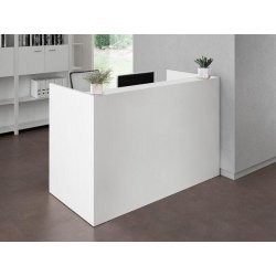 Petit comptoir d'accueil moderne avec Bureau en bois pas cher pour espace d'accueil petite dimension