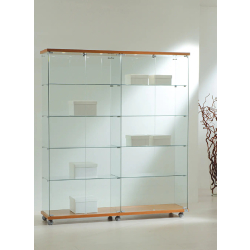 Vitrine éclairée 16/18lva - cerisier