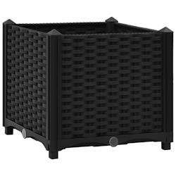 Helloshop26 - Jardinière lit surélevé plantes fleurs jardin 40 x 40 cm polypropylène noir 02_0000930 - noir 3000072651534
