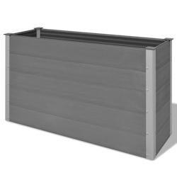 Helloshop26 - Jardinière lit surélevé plantes fleurs jardin WPC 150 x 50 x 91 cm gris 02_0001241 - gris aluminium 3000076111539