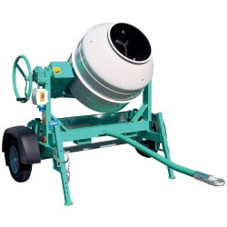 Bétonnière électrique monophasé tractable 345 litres S 350 R avec cuve en acier - IMER - 01015821