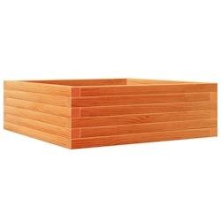 Helloshop26 - Jardinière bac lit surélevé plantes fleurs terrasse jardin cire 70 x 70 x 23 cm bois de pin massif marron 02_0038488 - marron Bois ma