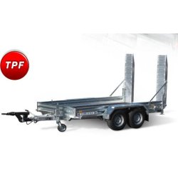 Remorque porte engin hubiere   2 essieux