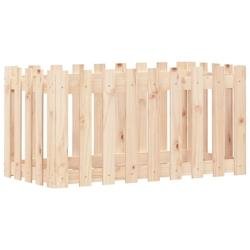 Helloshop26 - Jardinière bac lit surélevé plantes fleurs terrasse jardin de jardin design de clôture 100 x 50 x 50cm pin massif 02_0039790 - marro