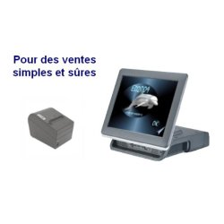 TPV intégré VIF 2510 - Écran tactile 15 pouces - Processeur ATOM D525 Dual Core - SSD 30 Go - Windows WEPOS
