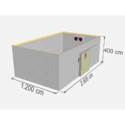 Chambre froide positive industrielle - TD CR-1200 - 1200m3 - Isolation en panneau de polyuréthane