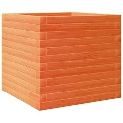 Helloshop26 - Jardinière bac lit surélevé plantes fleurs terrasse jardin cire 50 x 50 x 45,5 cm bois de pin massif marron 02_0038459 - marron Bois