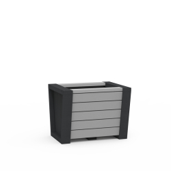 Jardinière POINTE - Contenance 0.2 m³ - STD POI-JA-01 - Plastique recyclé - Finitions standard et Pigmentek®
