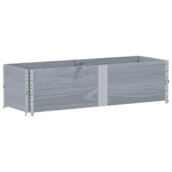 Helloshop26 - Jardinière bac lit surélevé plantes fleurs terrasse jardin 150 x 50 cm bois massif de pin gris 02_0037434 02_0037434 - gris métal 30