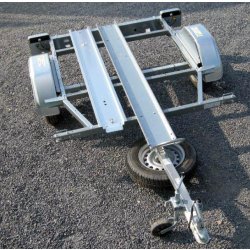 Remorque modulable et facile à utiliser sur rail galva pour le transport d'un moto - trigano - tpm2s 1r