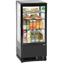 Bartscher Mini vitrine ventilée positive 78 Litres, 4 faces vitrées, en plastique, noire, 180 W, 220 V - MONO - noir multi-matériau 700277G