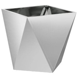 Helloshop26 - Bac à plantes modernes 40 x 40 x 40 cm jardin extérieur résistance intempéries style épuré en acier argent 02_0053072 02_0053072 -