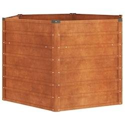 Helloshop26 - Jardinière bac lit surélevé plantes fleurs terrasse jardin de jardin rouillé 129 x 129 x 77 cm acier corten marron 02_0039861 - marr