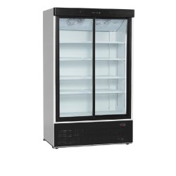 Refroidisseur de présentation - Vitrine réfrigérée FS1202S - 2 ou 3 portes, extérieur blanc ou noir, cadre aluminium