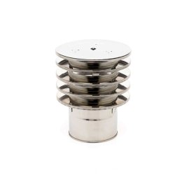 Saturne - Chapeau de cheminée Mister Ovens - Taille 150 cm - Design circulaire et anti-refoulement