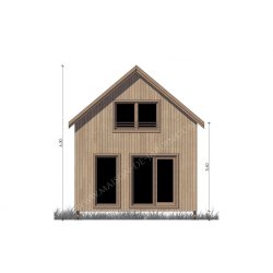 Studio de jardin - maison de jardin en ossature bois avec terrasse et mezzanine - Lille 37 m²