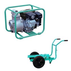 Motopompe thermoplastique P 52 EX à essence 750 l/min pour liquides agressifs avec kit brouette - IMER - 2V0004060.1