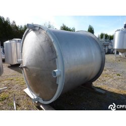 Cuve de stockage Alfa Laval 5000 L - fond conique inox - agitation décalée 2 pales