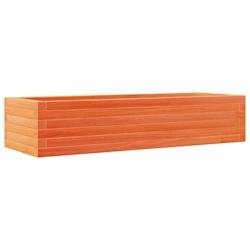 Helloshop26 - Jardinière bac lit surélevé plantes fleurs terrasse jardin cire 110 x 40 x 23 cm bois de pin massif marron 02_0038429 - marron Bois m