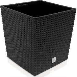 Deuba Prosperplast - Pot Rato 64 L avec insert de plantation, coloris Chocolat, 40x40x41 cm - gris plastique ZA677
