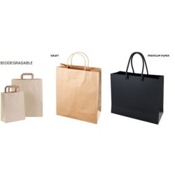 Sac en papier réutilisable - biodégradable et recyclable avec dimensions variées