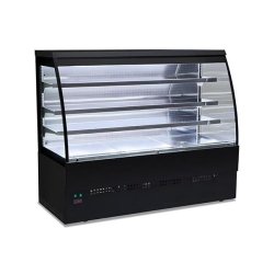 Vitrine réfrigérée self noir 150 cm - 4 niveaux éclairés néon - ref produit syevselfn150