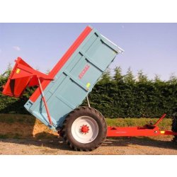 Benne agricole - remorques monocoques grandes roues - Buchet - 8 à 10 tonnes avec essieu entre châssis et caisse