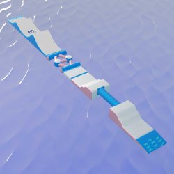 Ligne de structures gonflables pour piscine 1 - Mini aquapark avec obstacles, piste de glisse double vague et norme CE EN 25649 - Réf. MBL001-LI