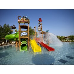 Structure de jeux aquatiques - ARWAPS5B - Hauteur 9 m - Toboggans jusqu'à 2,4 m
