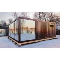 Studio de jardin - Container ISK90 - 3 containers maritimes aménagés selon plan ISK90