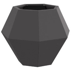 Helloshop26 - Jardinière rectangulaire extérieure 50 x 50 x 40 cm pratique esthétique jardin terrasse en acier noir 02_0053118 02_0053118 - noir ac