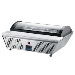 Comptoir de préparation positif économe en énergie Série G 4 x GN 1/3 - Polar - inox GP293