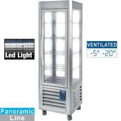 Vitrine réfrigérée panoramique 360L inox - 5 grilles - Sne/gb-a1