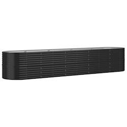 Helloshop26 - Jardinière bac lit surélevé plantes fleurs terrasse jardin de jardin acier enduit de poudre anthracite 02_0039481 - acier 3000218530358