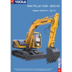 Mini-pelles YC85 - 8200 kg - Mini-pelle compacte de 8,2 tonnes