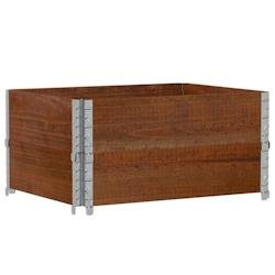Helloshop26 - Jardinière bac lit surélevé plantes fleurs terrasse jardin 80 x 60 cm bois massif de pin marron 02_0037882 - marron métal 3000217821167