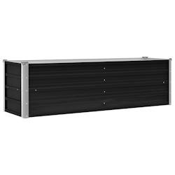 Helloshop26 - Jardinière lit surélevé plantes fleurs jardin anthracite 160 x 40 x 45 cm acier galvanisé 02_0001141 - métal 3000075001534