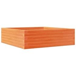 Helloshop26 - Jardinière bac lit surélevé plantes fleurs terrasse jardin cire 80 x 80 x 23 cm bois de pin massif marron 02_0038499 - marron Bois ma