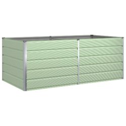 Helloshop26 - Jardinière industrielle moderne extérieure 195 x 100 x 75 cm espace créatif en acier galvanisé vert pastel 02_0059287 - vert acier 3